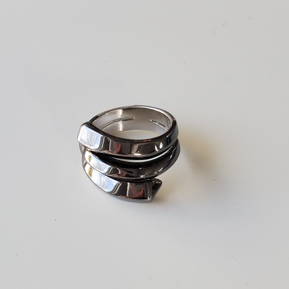 Lia Sophia hemetite ring
